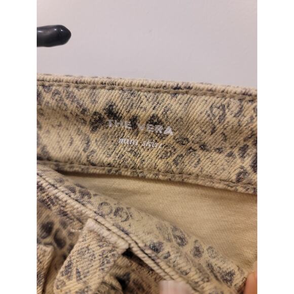 AG Vera Snake Print Denim Mini Skirt - Picture 4 of 8